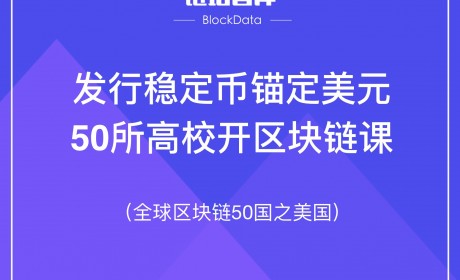 链塔智库：区块链50国之美国，发行稳定币锚定美元，50所高校开区块链课