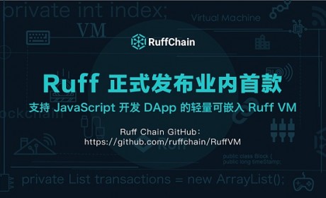 Ruff Chain 正式发布业内首款 支持 JavaScript 开发DApp的轻量可嵌入Ruff VM